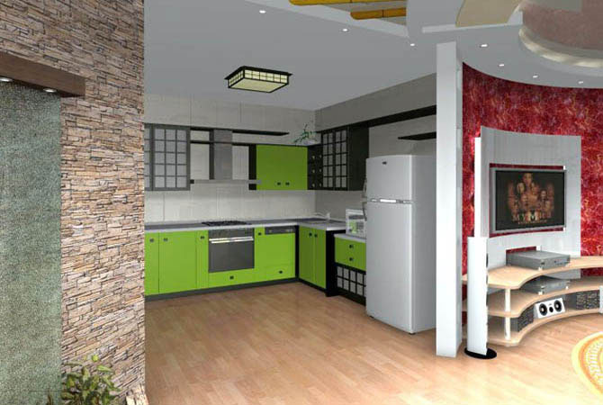 дизайн 2-х комнатной квартиры стандартной планировки