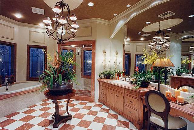 дизайн интерьера ванной комнаты классика
